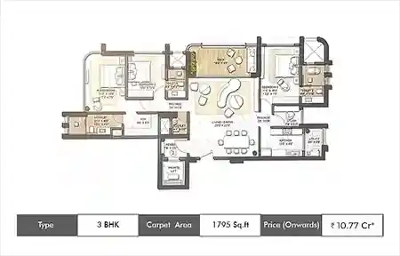 3 BHK-1795 SqFt